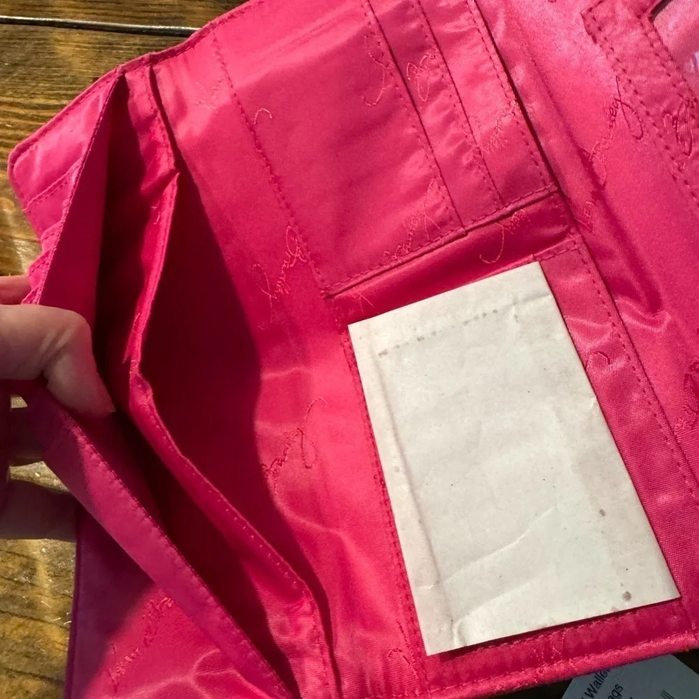 NWT Vera Bradley Ziggy Zags Crossbody Bag Purse & matching tri fold wallet Pink